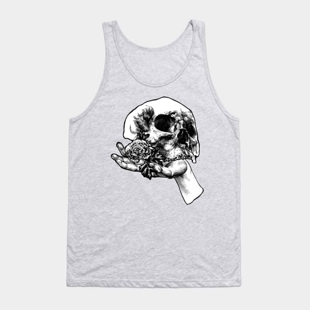 Skull And Hand Tank Top by rottenfantom